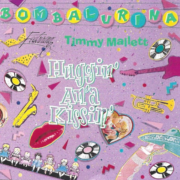 Bombalurina featuring Timmy Mallett album 'Huggin' An'a Kissin' from 1990 cover